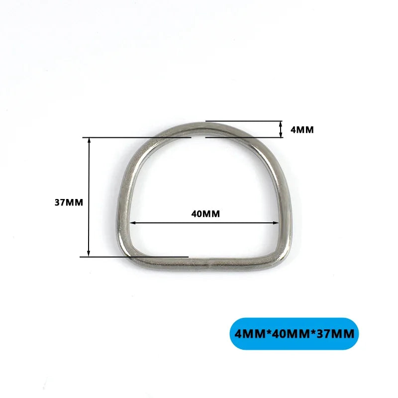 5 Stück Edelstahl D-Ring Gürtelschnallen Karabiner für Taschen und Gürtel