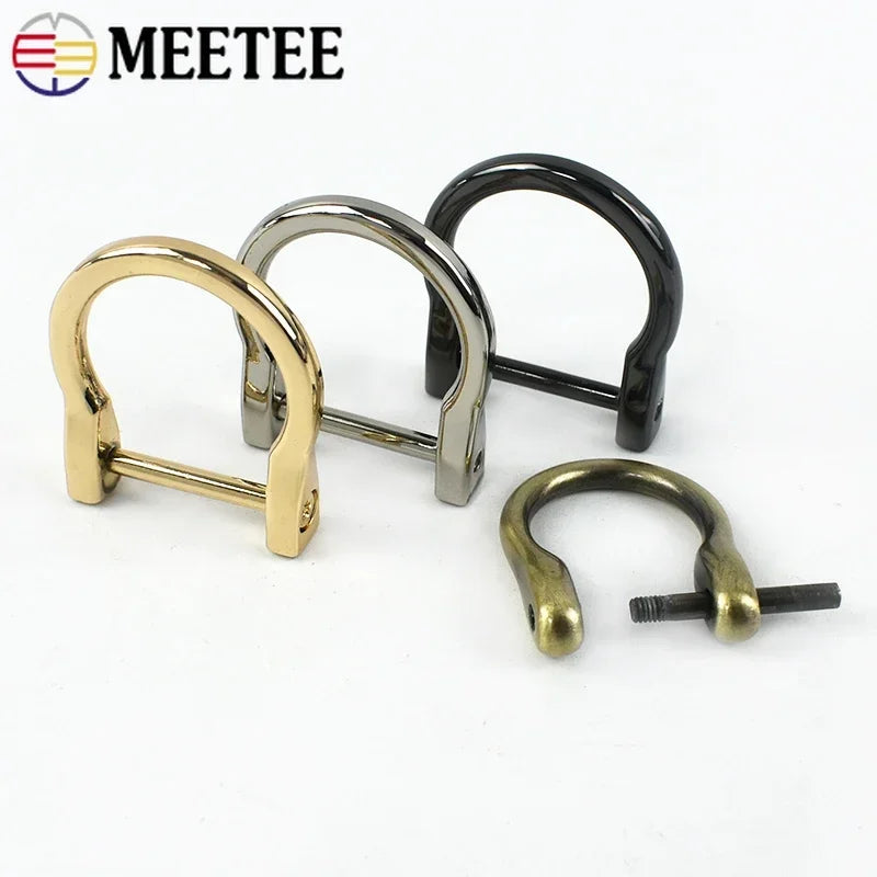 Metallschnallen D-Ring Haken 2/4/10 Stk. fuer Taschen Gurte Karabiner Zubehoer