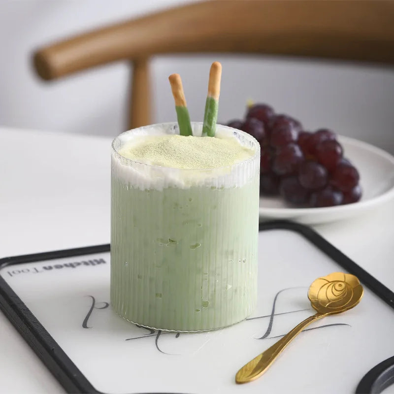 300ML Kaffeetasse Japanische Gestreifte Glas Tasse Transparent Kreativ-Yabubest - Home & More