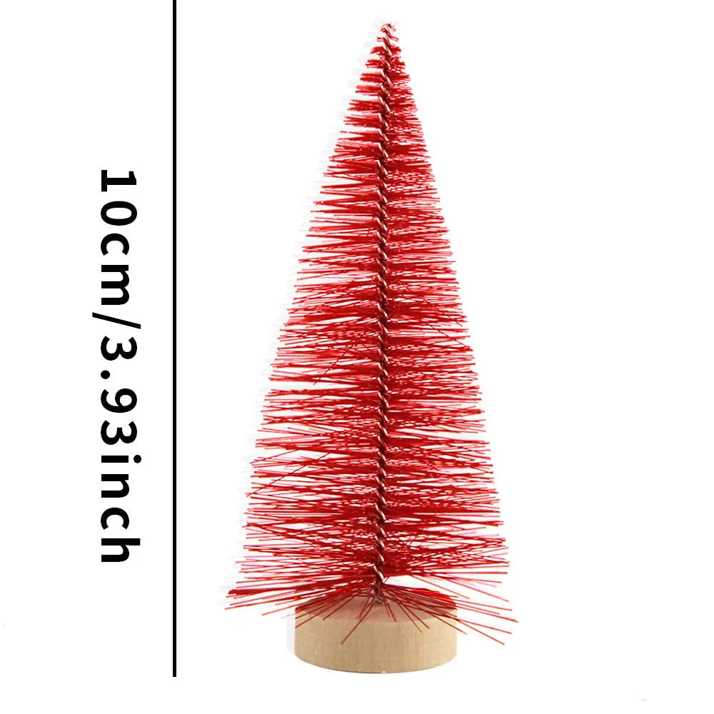 Mini-Weihnachtsbäume und Flaschenbäume für festliche Tischdekoration