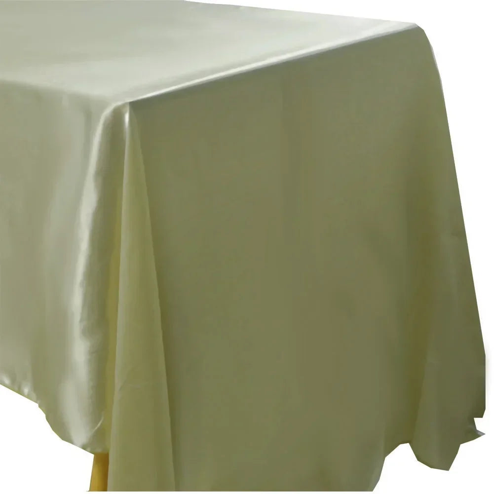 Elegante rechteckige Satintischdecke für Festlichkeiten & Zuhause