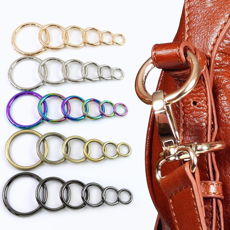 5 10 Stück O-Ring Metallschnallen 15 bis 50 mm für Gurt Hundehalsband