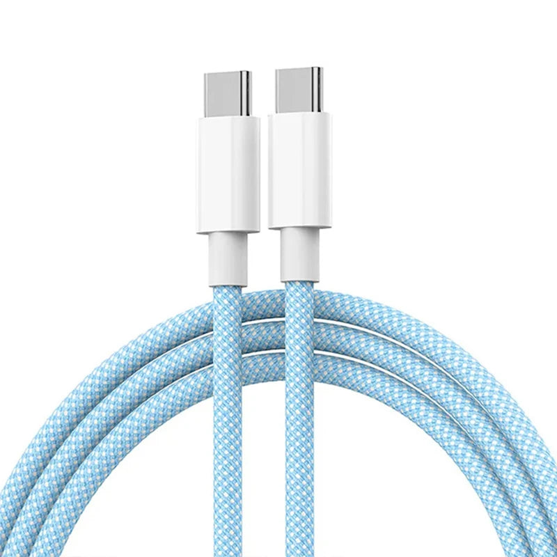 USB C auf Typ C Schnellladekabel 60W – Geflochtenes Datenkabel für Geräte