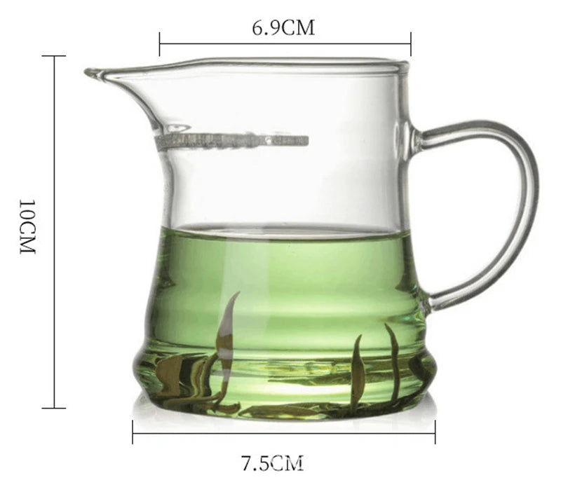 Verdickte Transparente Teetasse 275 ml Hitzebeständig Mit Filtergriff