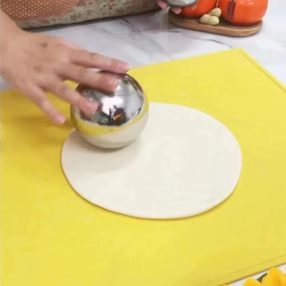 Edelstahl Nudelholz Teigroller für Knödelhaut und Gebäck leicht zu reinigen-Yabubest - Home & More