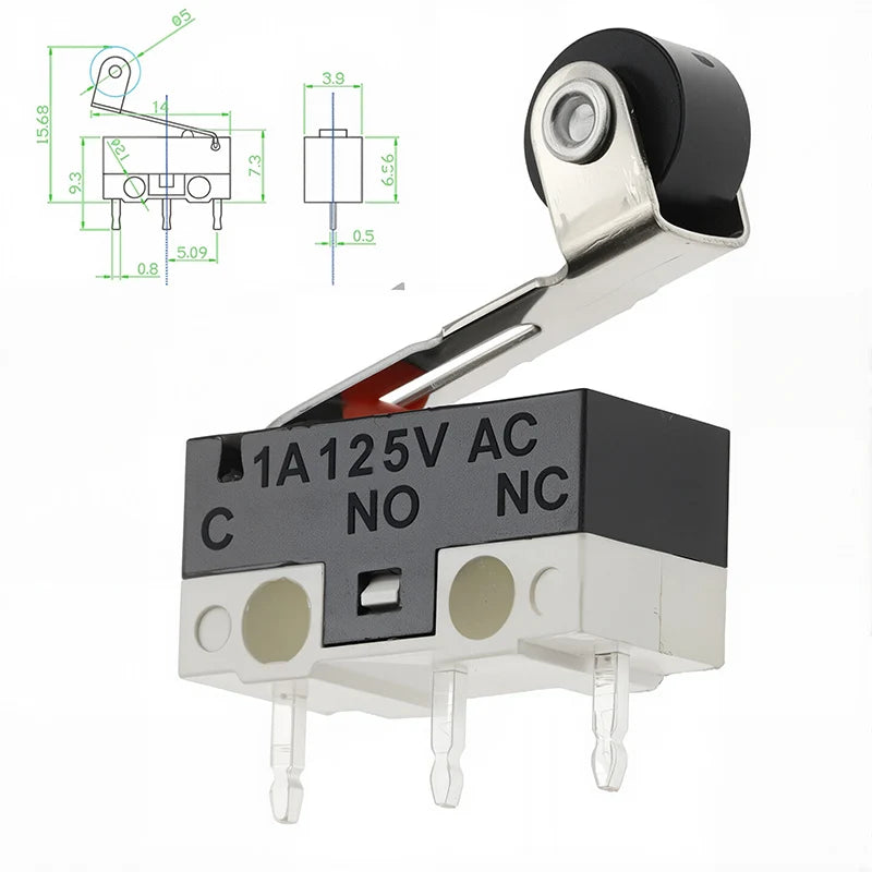 20er Set Mini Mikro Endschalter SPDT 1A 125V mit Hebel