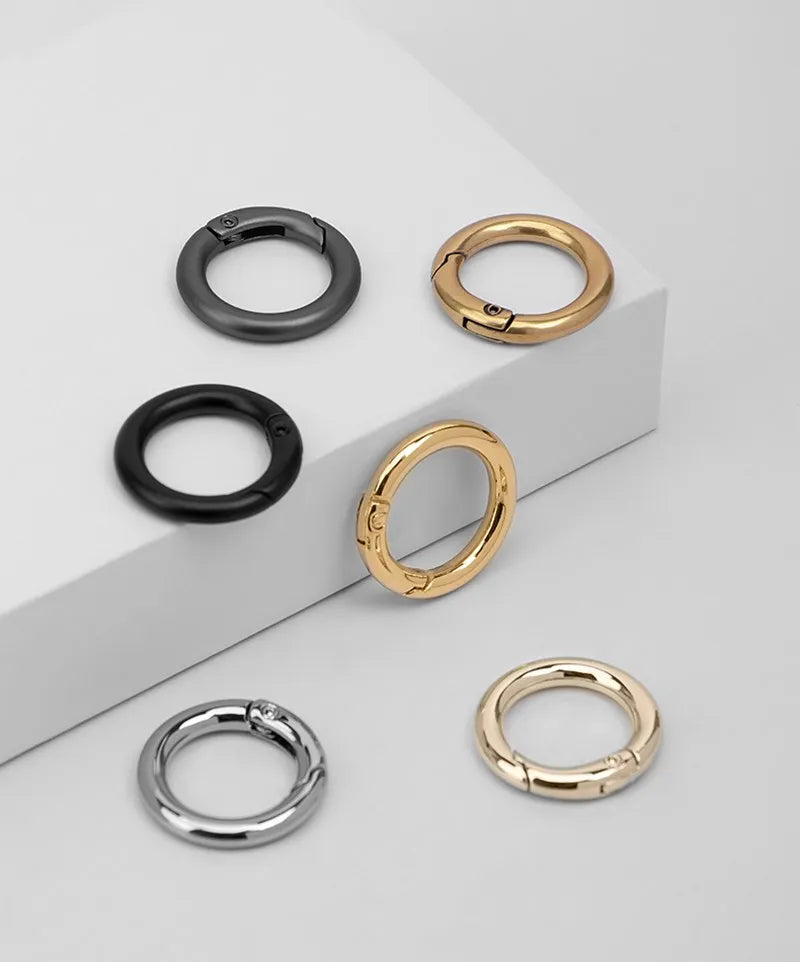 CRAZYSMITH O Ring runder Karabiner für Schlüssel bund Schlüssel anhänger Verschluss Verbindungs ringe für Schlüssel anhänger Clip Riemen Schnalle Karabiner haken Tasche Zubehör-Yabubest - Home & More