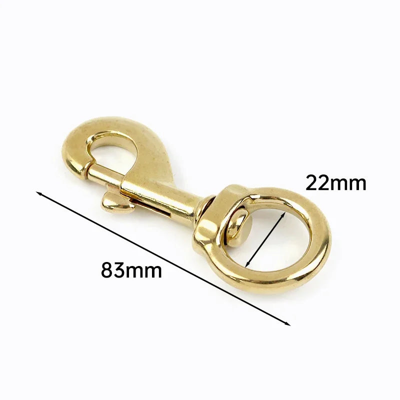Massiver Messing Karabinerverschluss 10 30 mm drehbar für Taschen Gürtel