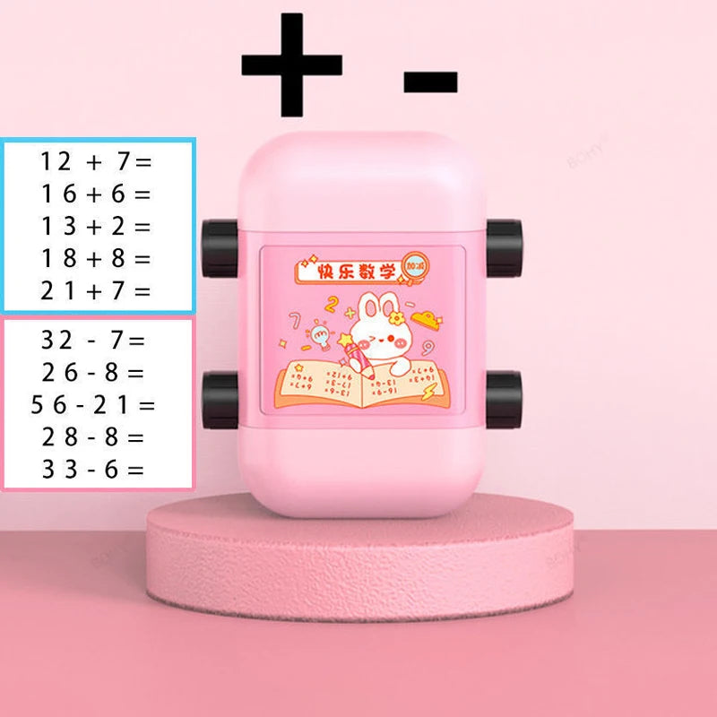 Lehrstempel 2 in 1 für Mathematik Übungen mit digitalem Design - Yabubest - Home & More