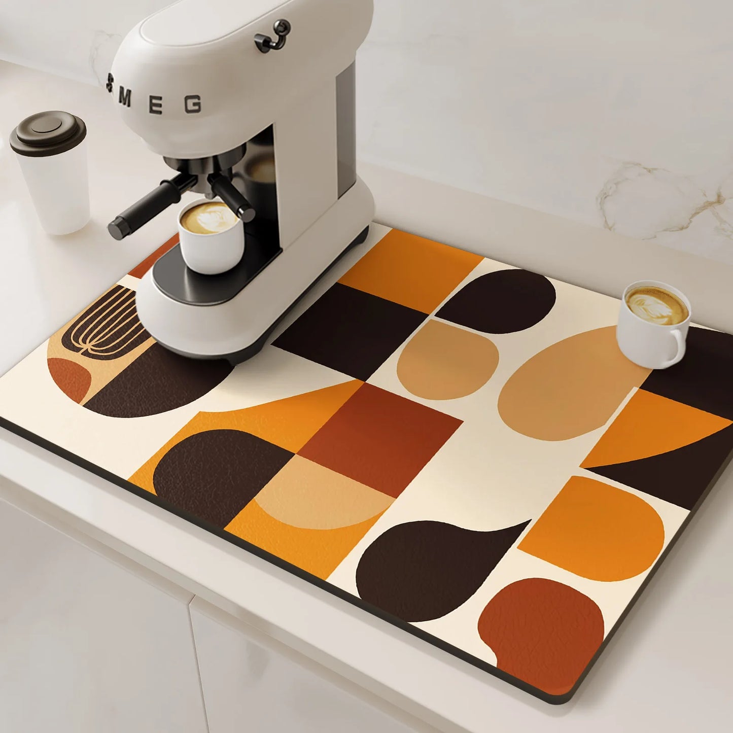 Schnelltrocknende Abtropfmatte aus Kieselalgen Schlamm für die Küche