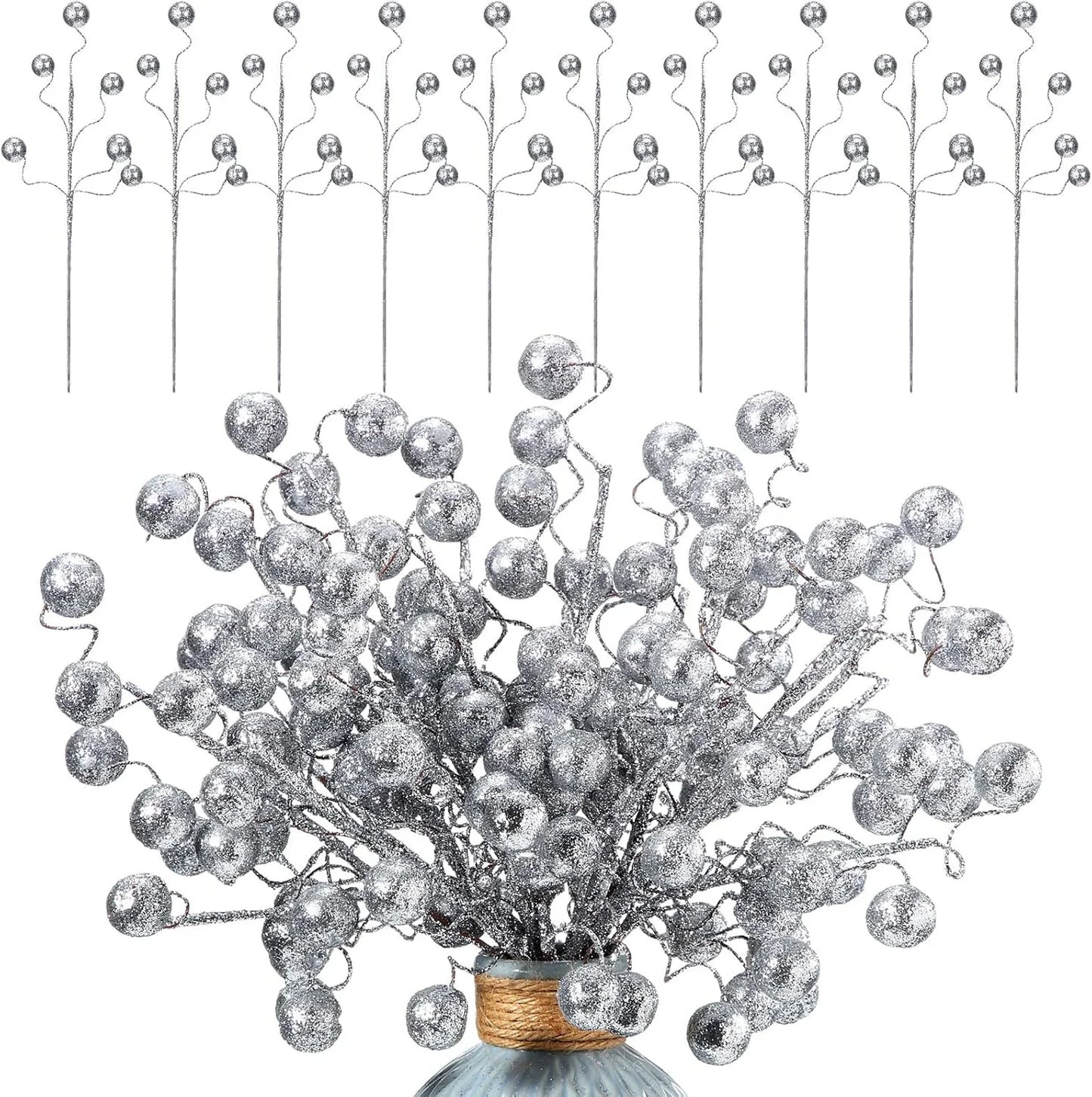 Funkelnde Mini-Kugeln Baumzweige fuer Weihnachtsdeko DIY Festival Party