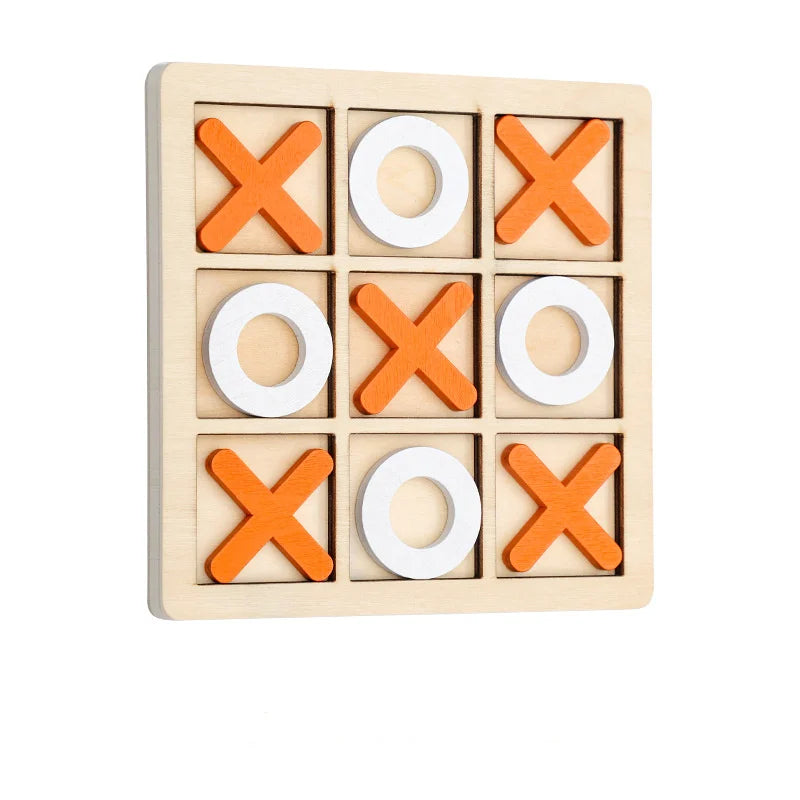 Zeitloser Familienspaß: Tragbares Holz-Tic Tac Toe für Kinder ab 3 Jahren