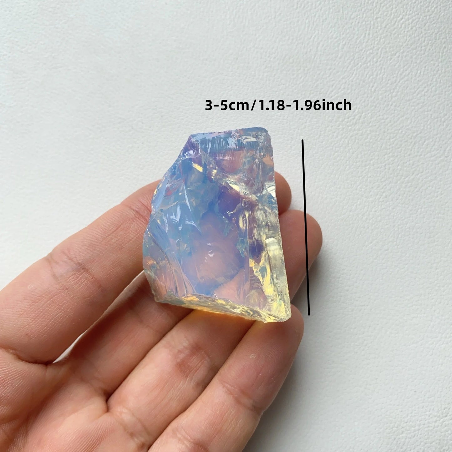 Glitzernder Opal Deko Stein fuer Raumduft und Ambiente