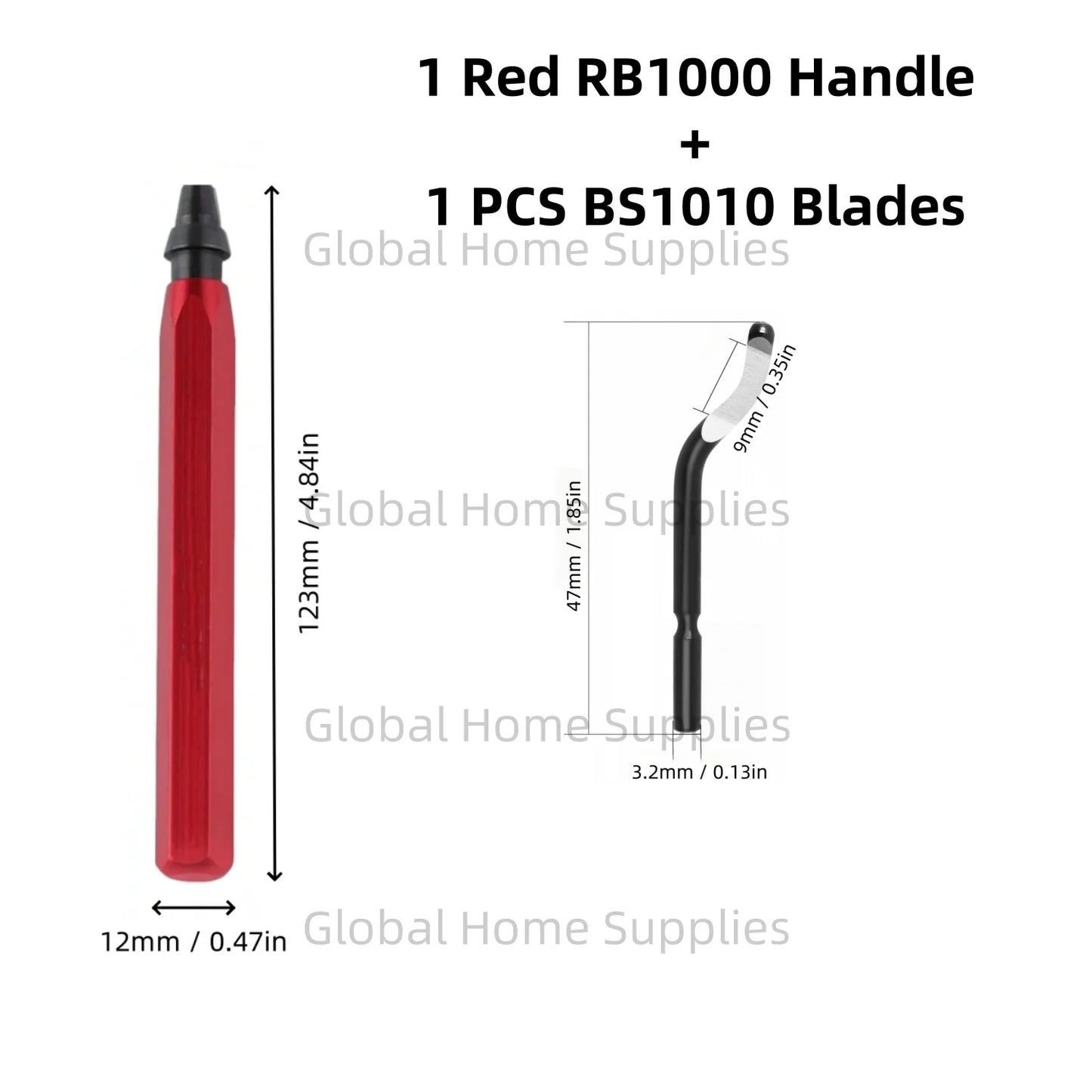 Entgratungswerkzeug Set RB1000 mit 1 oder 11 Schnellarbeitsstahl-Schwenkklingen