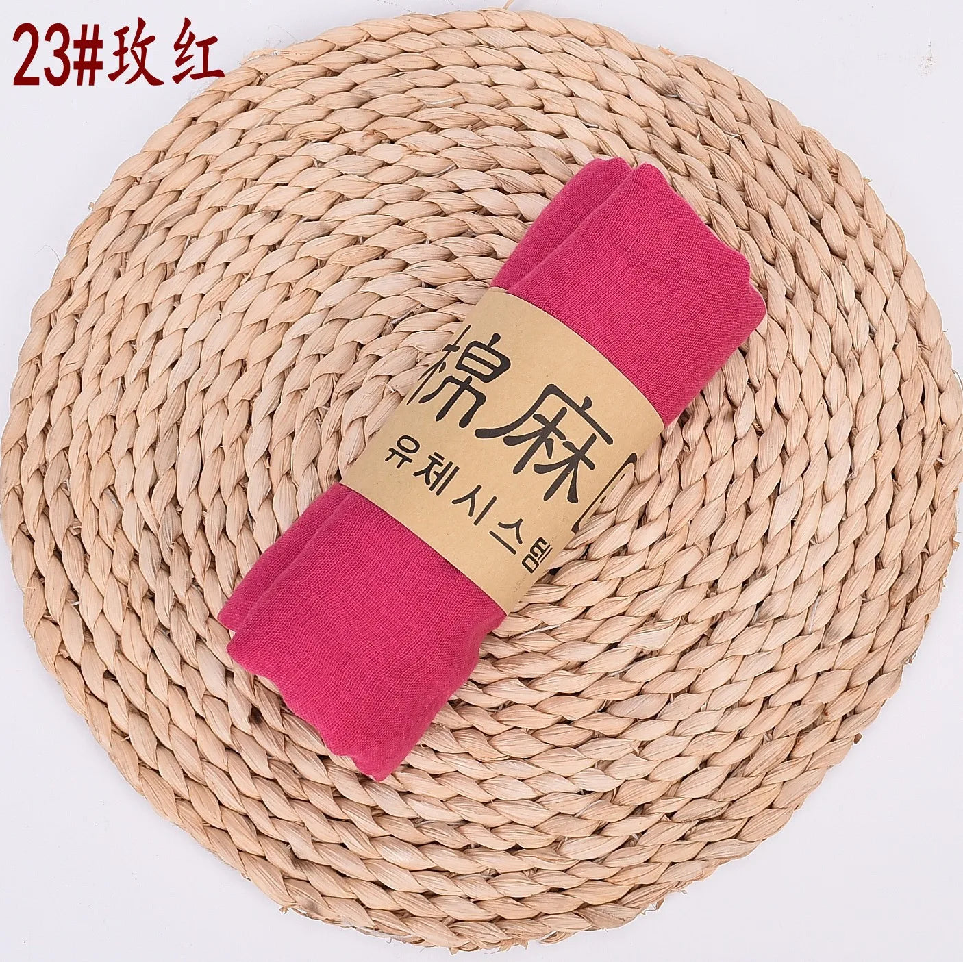 Damen Schal Baumwolle Leinen lang 90x180cm uni zart weich vielseitig