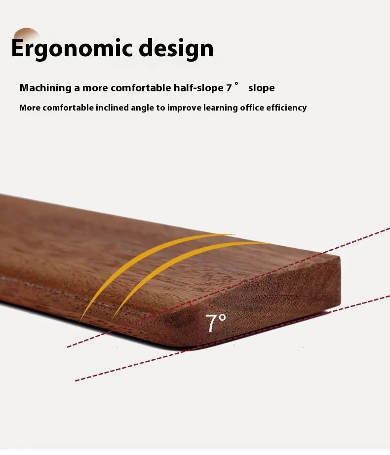 Ergonomische Massivholz Handballenauflage für mechanische Tastaturen