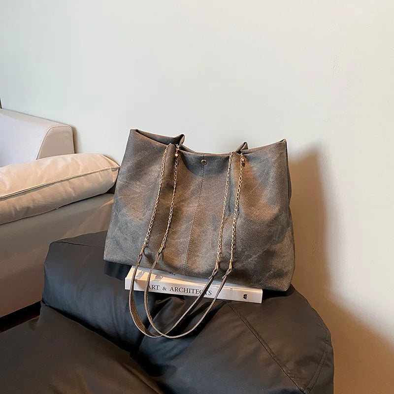 Retro PU Leder Umhängetasche für Damen mit großer Kapazität