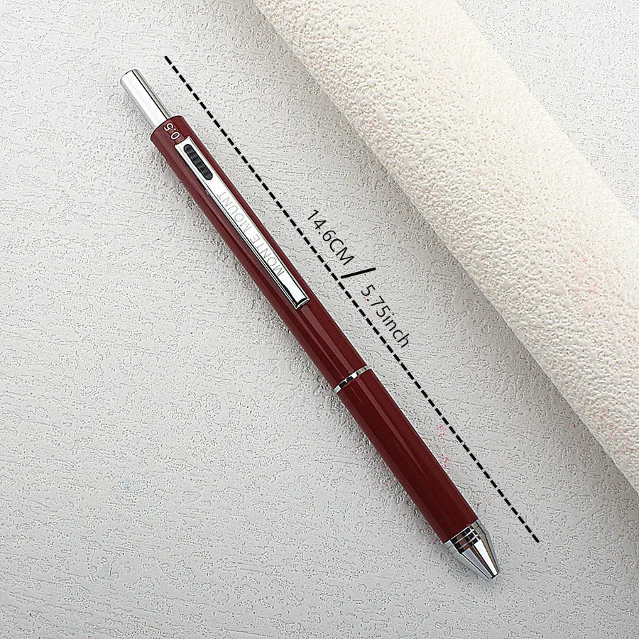 4-in-1 Multifunktions-Luxusstift Metall 3-farbiger Kugelschreiber Druckbleistift