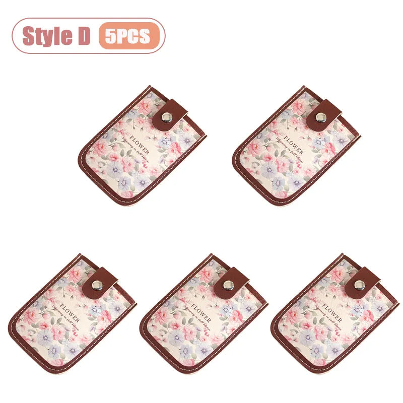 Kartenetui mit Vintage-Blumenmuster und mehreren Fächern für Damen