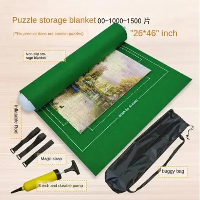 Puzzle-Rollmatte für 1500–3000 Teile | Filz-Aufbewahrung mit Tasche-Yabubest - Home & More