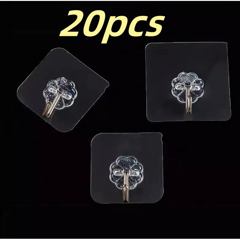 Starke Selbstklebende Transparente Haken für Küche Bad und Tür