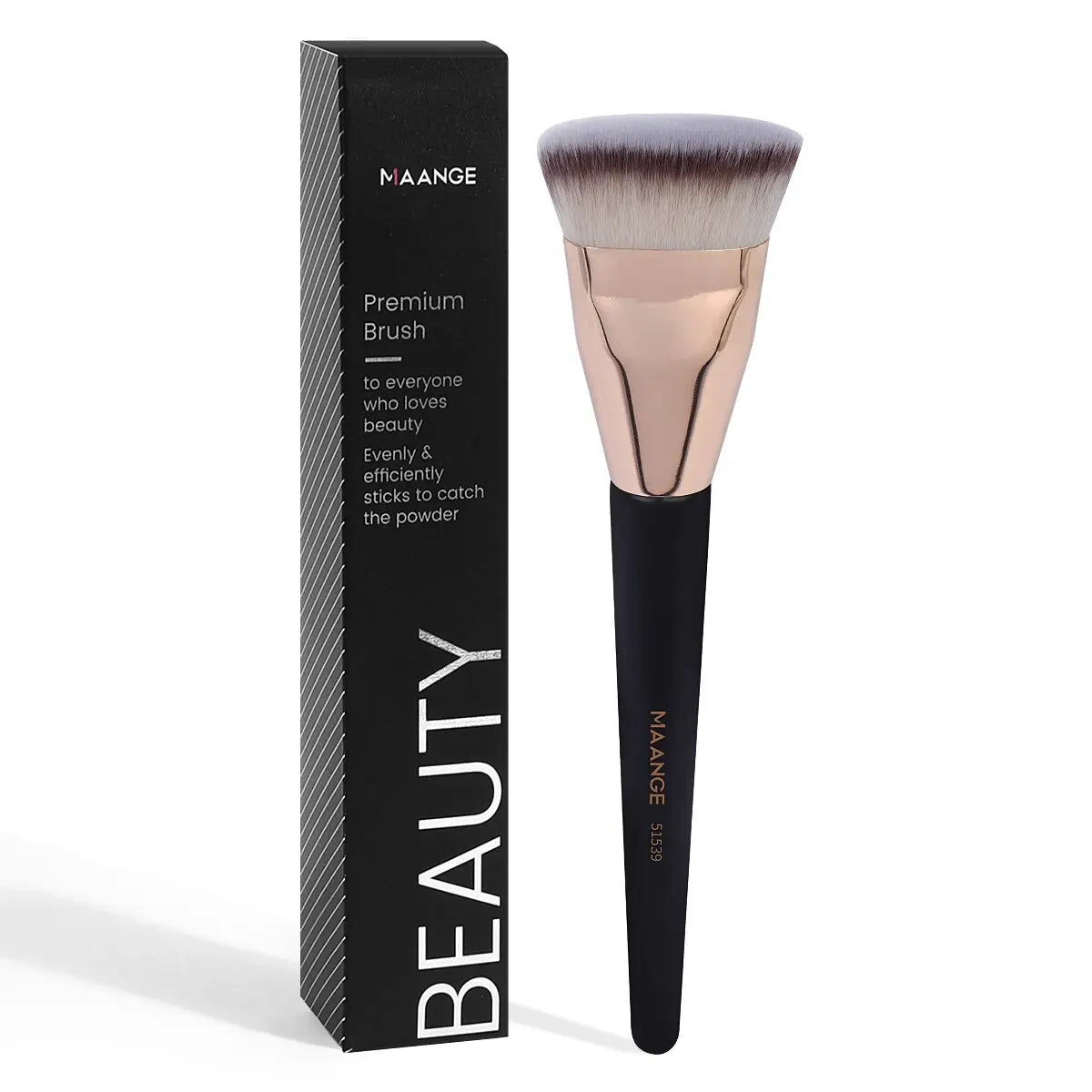 Flacher runder Make-up-Pinsel mit Box – vielseitig, weich - hautfreundlich