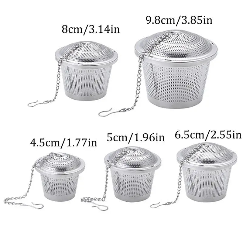 Edelstahl Tee Gewürz Sieb Set Wiederverwendbar Mesh Filter Infuser Küche