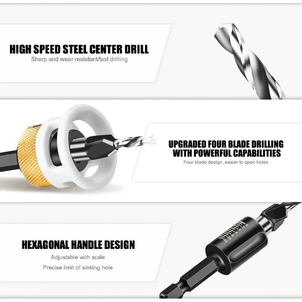 Verstellbarer Sechskant- und Vierkant-Blindlochbohrer für Holzbearbeitung