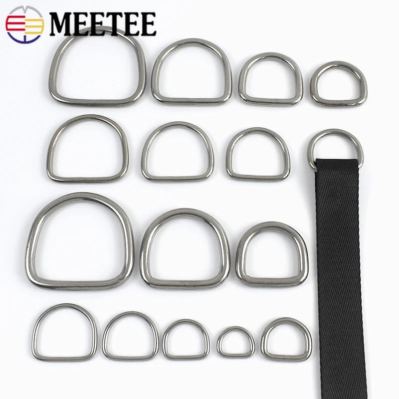 5 Stück Edelstahl D-Ring Gürtelschnallen Karabiner für Taschen und Gürtel