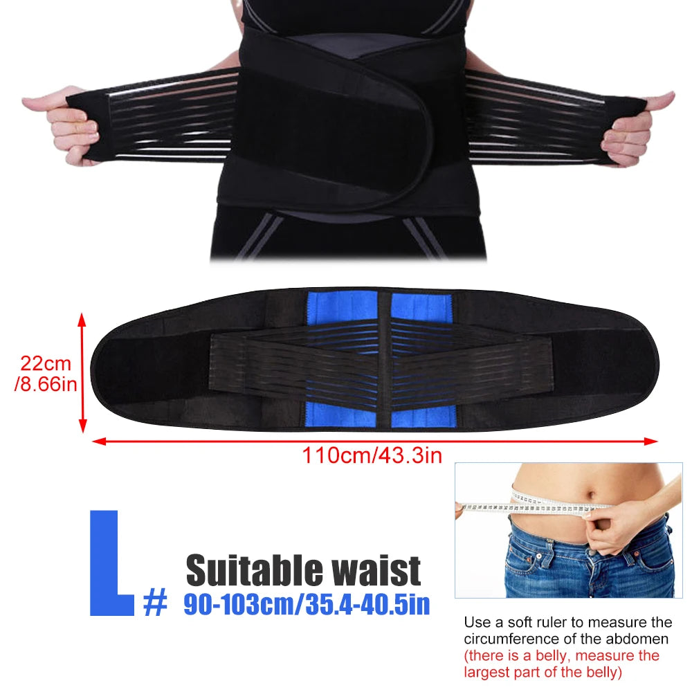 Verstellbare Neopren Lendenwirbelstütze mit Doppelzug für Schmerzlinderung