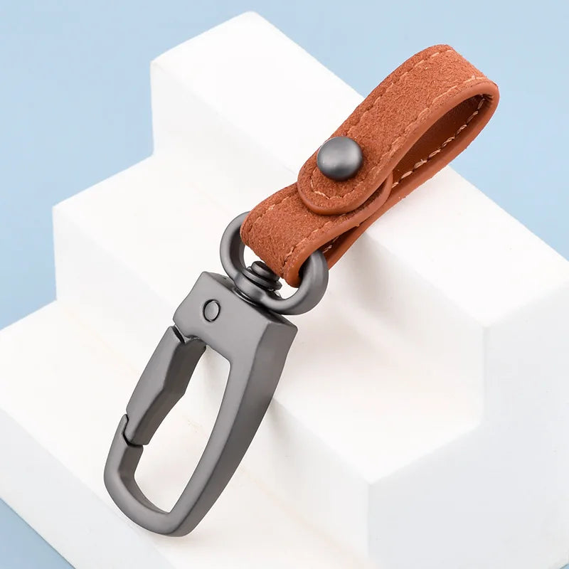 Leder Schlüsselbund mit Karabiner Retro Design für Herren und Damen