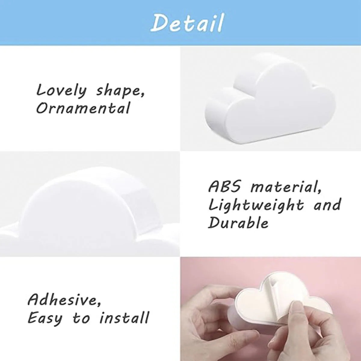 Weißer Wolken Magnet Schlüsselhalter für sichere Aufbewahrung