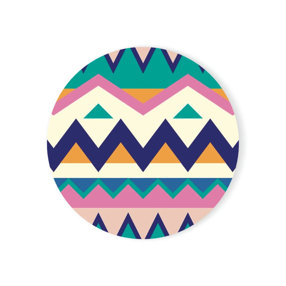 Runde Keramik Untersetzer Böhmischer Stil mit Kork Basis 6er Set