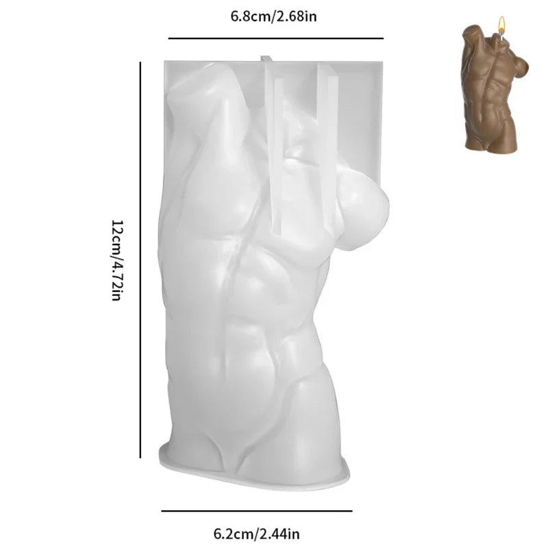 3D Künstlerische Silikonform für Figuren 6x7x12cm DIY Kerzen und Seifen