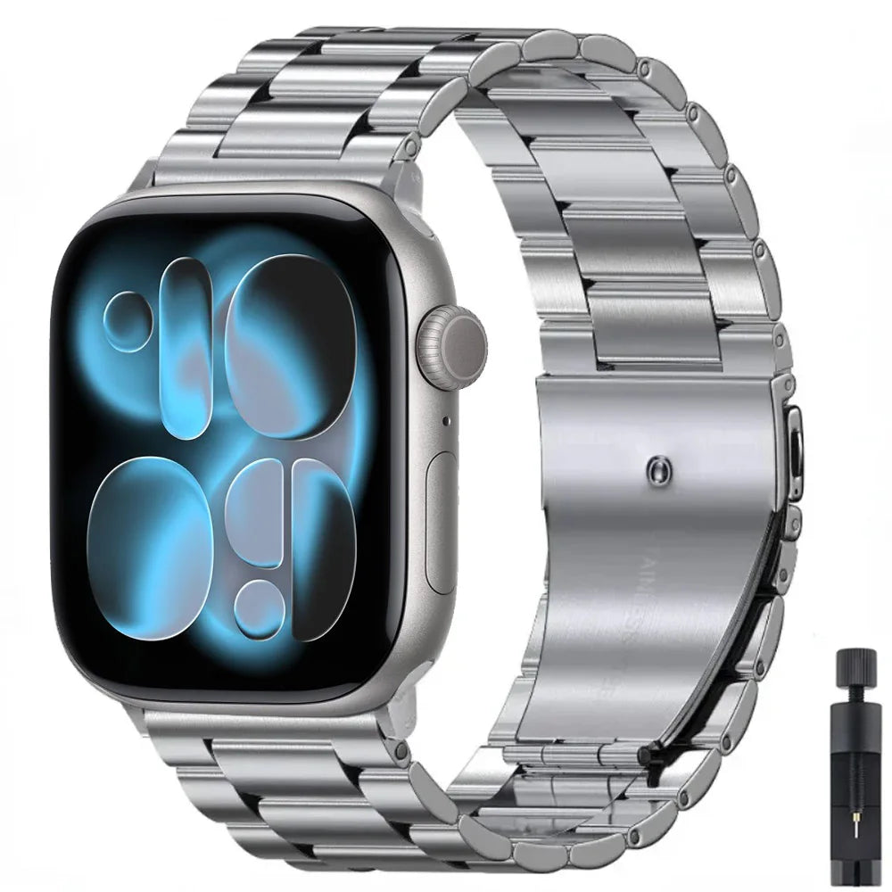 Edelstahl Metallarmband kompatibel mit Smartwatch 38-49 mm verschiedene Modelle
