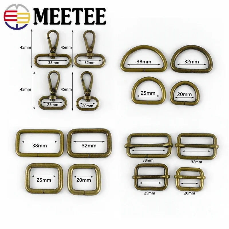 Metallring Schnalle 20-38mm Gurtband Verschlüsse 2 oder 5 Stück Set