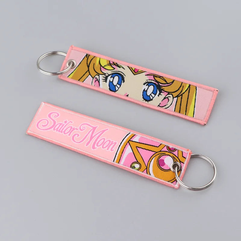 Anime Stickerei Schlüsselanhänger 13x3cm Cartoon Zubehör Geschenk