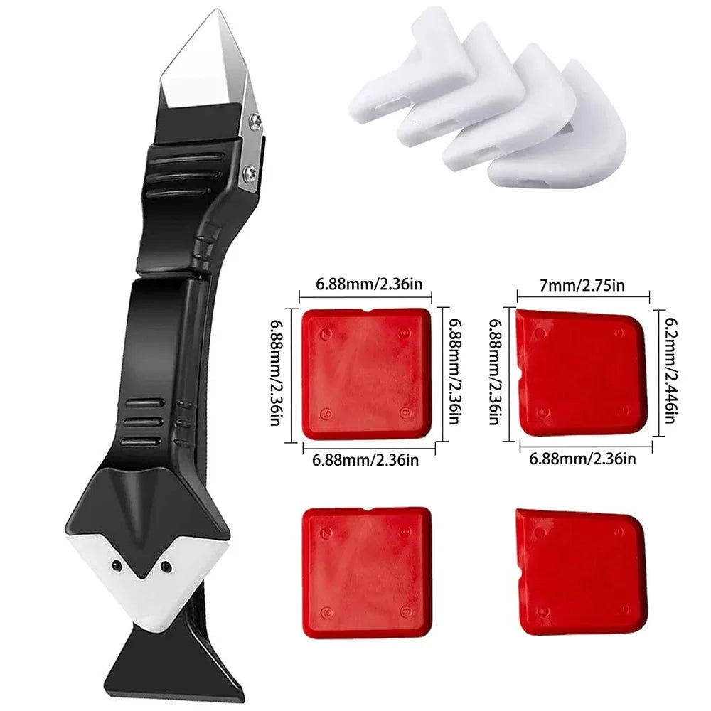 5in1 Silikon Schaber Rakel Multitool zum Kleber Entfernen und Abdichten