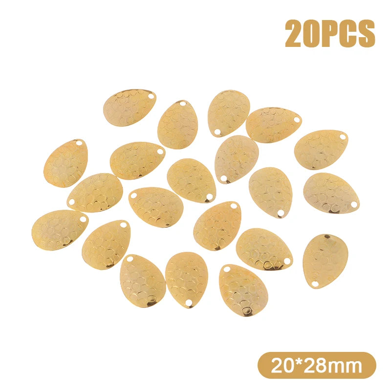 20 Metall Angeln Spinner Klingen Wassertropfenform 5.5g für Harte Köder