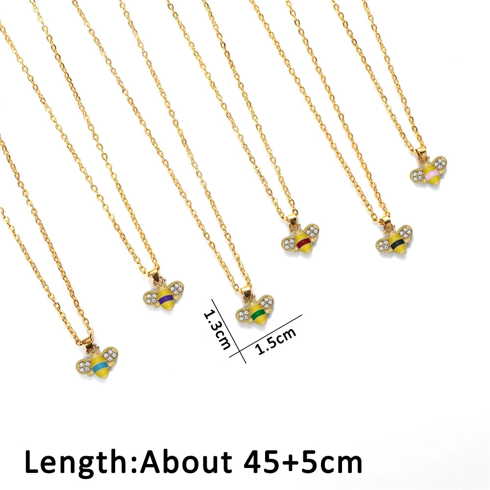 12er Set niedliche Insekten Anhänger Halsketten für Damen und Herren