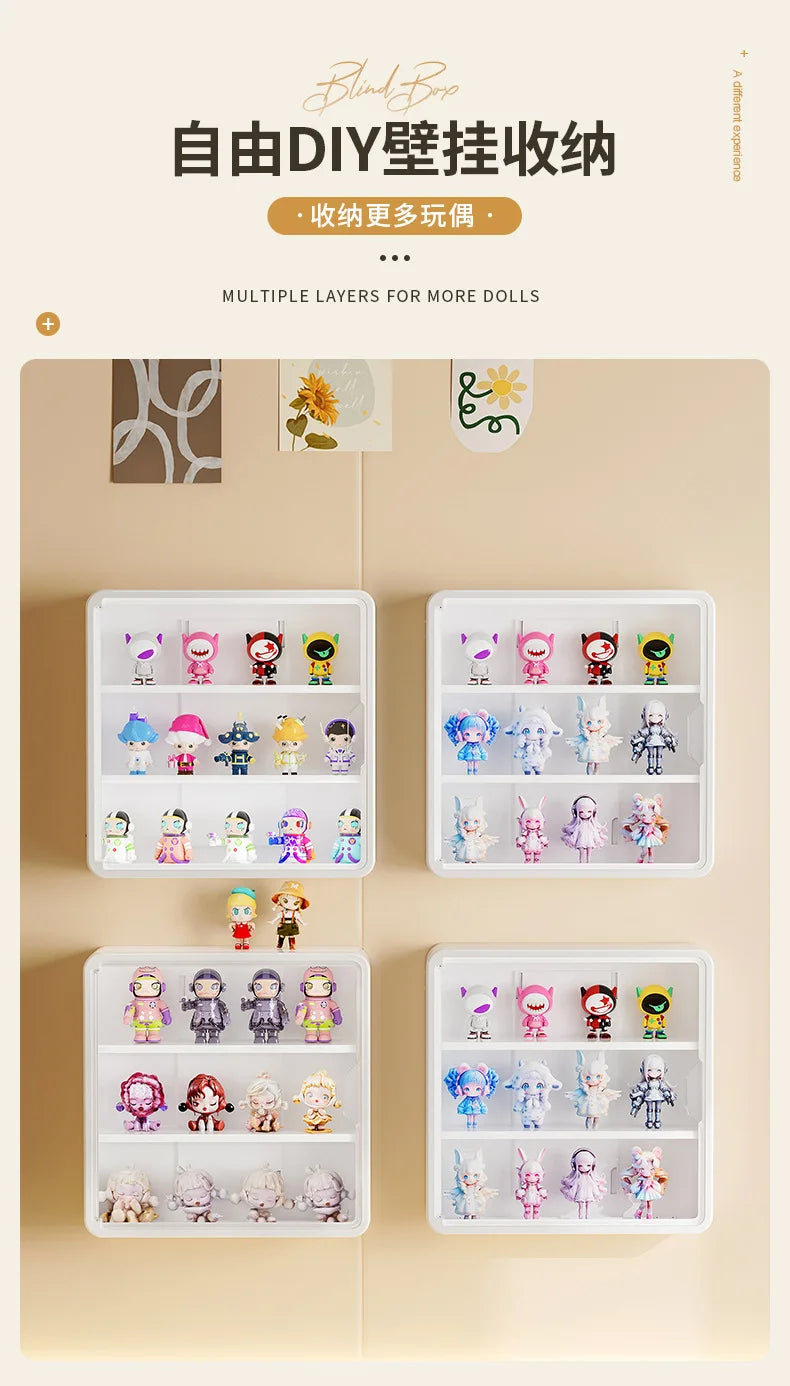 Wandmontierter Organizer für staubfreie Spielzeugaufbewahrung