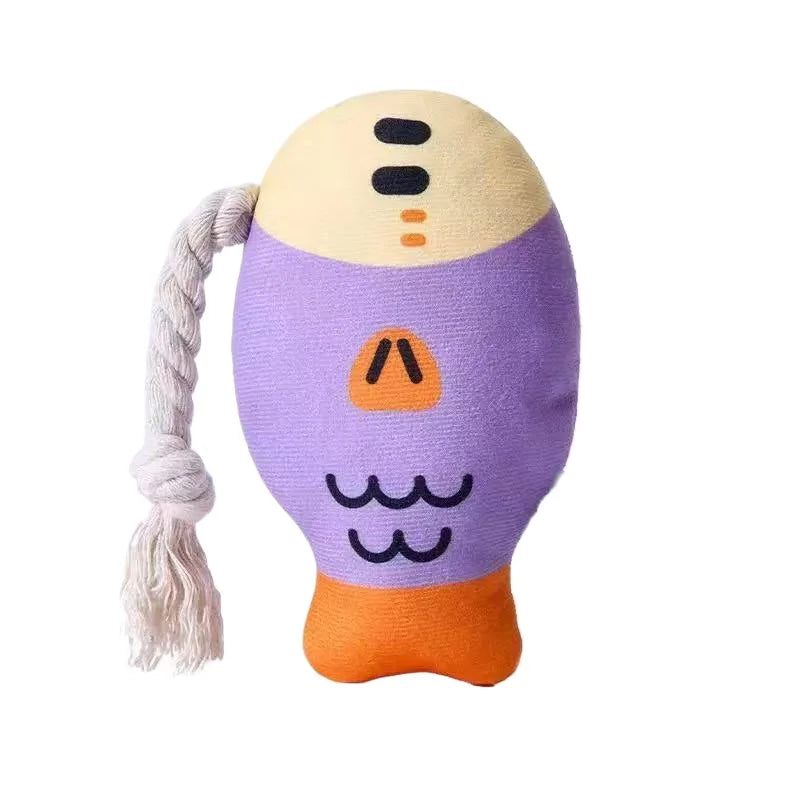 Quietschender Fisch Kauspielzeug für Hunde Zahnreinigung und Beschäftigung