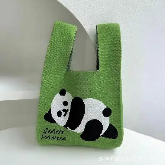 Handgefertigte kleine gestrickte Handtasche für Damen, vielseitig und leicht