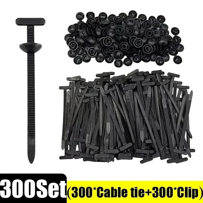 Selbstsichernde Nylon Kabelbinder - Clips für Kfz Reparatur - Befestigung