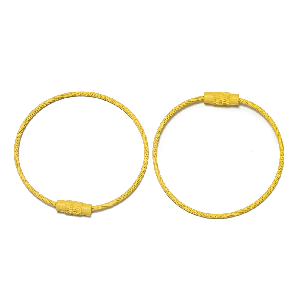50mm 10er Set Eisen Schlüsselringe Bunte Schlüsselbund Ringe DIY