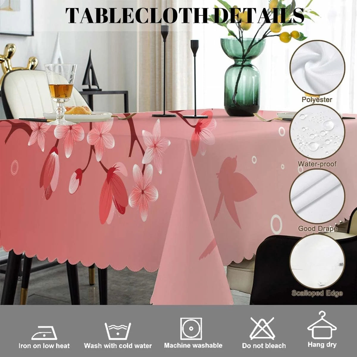 Wasserdichte Rechteck Tischdecke pflegeleicht für Feste und Alltag