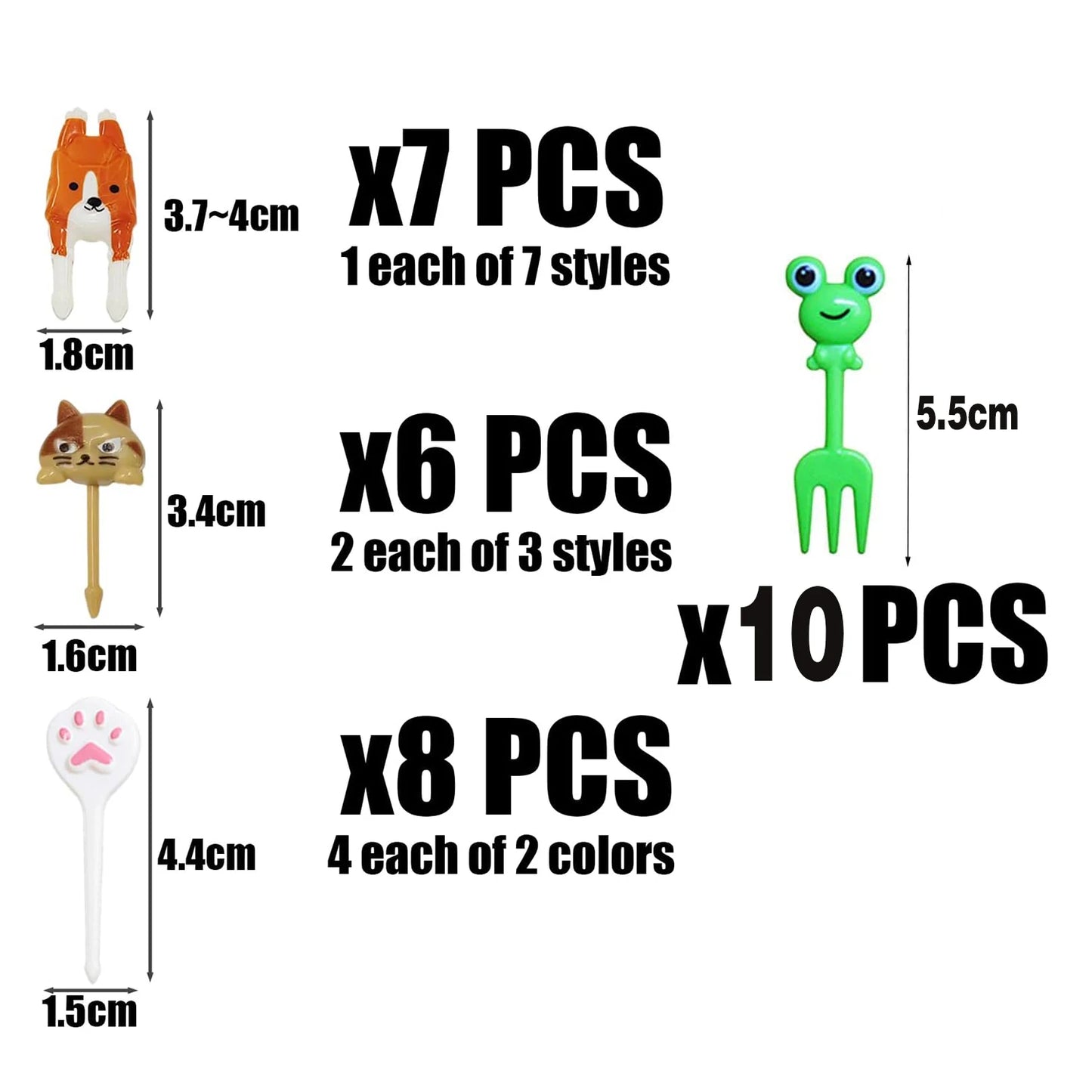 Kleine Obstgabeln für Kinder Snack Gabeln Tierform Bento Box Zubehör