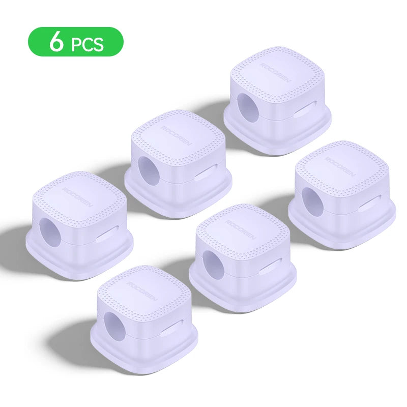 Magnetischer Kabel-Organizer 6 Stück verstellbar Kabelhalter für Schreibtisch
