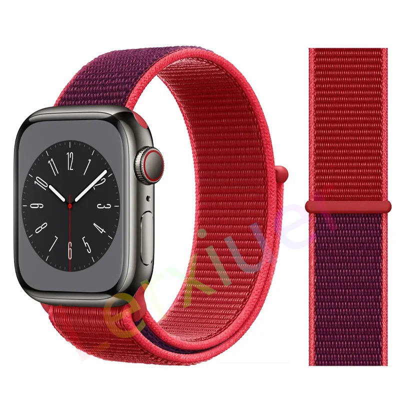 Nylon Schlaufenarmband für Apple Watch alle Serien und Größen