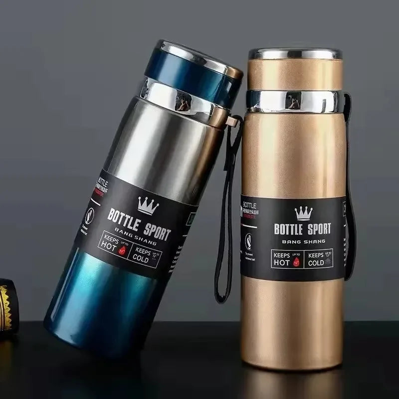 1 l Edelstahl Thermoskanne Isolierflasche für heiße und kalte Getränke